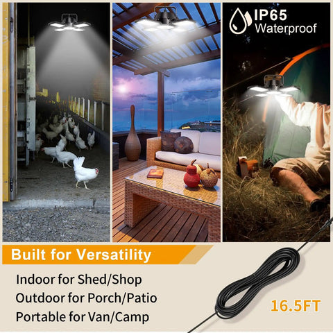 Solar Powered Outdoor Shed Light 128 LED Solar Pendant Lights With Remote, Motion Sensor used in shed, patio, tent.