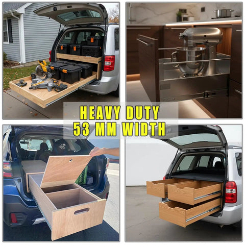 Heavy Duty 30 Inch Drawer Slides With 300 Lb Load Capacity, Ball Bearing Full Extension, Side Mount, Locking, 1 Pair For Cabinets And Tool Chests, Smooth Operation And Beefy Steel Construction