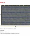 10x16 Foot 10oz Multi Mesh Tarp PVC Coated Polyethylene Shade Roll Off Heavy Duty Black Mesh 50 Percent Shade