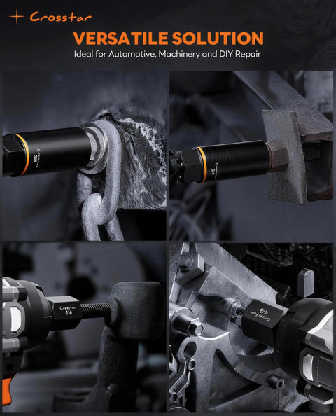 25 Piece Bolt Extractor Kit With Beast Bite No Slip, 3/8 Inch Drive Screw And Nut Remover Set used on machinery bolts