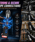 Professional 60KN Electric Pipe Crimping Tool For US Standard Metal And Plastic Pipes crimping copper and PEX pipes.