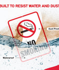 Heavy Duty No Smoking Signs For Business And Restaurants, 10 X 7 Inch Aluminum Metal No Vaping Wall Plaque with waterproof design.