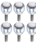 Six 12mm ball transfer bearing units with nylon ball roller, bolt fixing mount, 360 degree rotation, 17 lbs load capacity each.