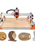 Beefy Desktop CNC Router Machine Featuring A 500W Brushless Spindle Built For Marathon Engraving And Milling Projects on a workbench.
