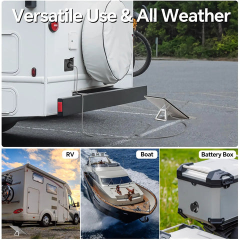 Waterproof DC Pass Through Kit For Starlink Mini Aluminum Bulkhead Connector on camper with RV, boat, battery box.