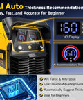 Front view of 4-In-1 AI Welder For Home And Auto Repair with HD LED display and AI auto settings