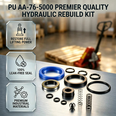 Seal Kit For Pallet Mule Wesley Pallet Jack AA5000 And AA5500 Hydraulic Pump Rebuild Repair Kit displayed on table