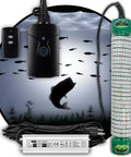 White Underwater Fishing Light 15000 Lumens With Timer And 30ft Cord Submersible LED Lure Attracts Fish Near Docks And Piers