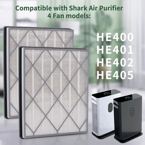 Replacement Filter For Air Purifier 6 That Delivers Pro Grade Clean Air With True HEPA H13 Filtration 3 In 1 System, Compatible With HE601, HE602, Ideal For Home Office Allergies Pets Dust 1 Pack, shown with compatible Shark models HE400, HE401, HE402, HE405