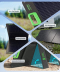 Massive 1843.2Wh LiFePO4 Portable Power Station With 2400W Peak Output, Includes 2x200W solar panels, foldable and waterproof