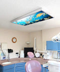 Fluorescent Light Covers For Classrooms And Offices To Kill Harsh Glare And Eye Strain Headache Free Ocean Themed Diffusers In School Master Fish Color 4 Pack Office And Classroom Decorations in dental office ceiling.