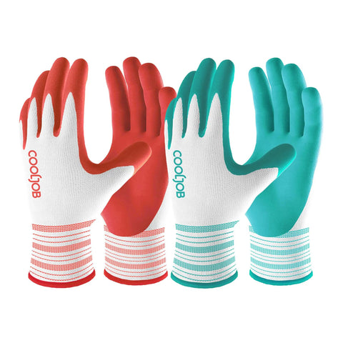 womens gardening gloves Women Gardening Gloves Six Pairs Breathable Rubber Coated ✓