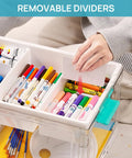 Big 24 Qt Clear Plastic Craft Organizer with Removable Trays and Dividers for Art Supplies