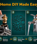 Workhorse Nitrile Rubber O Ring Assortment Kit 1030 Pieces used in faucet repair DIY instructions