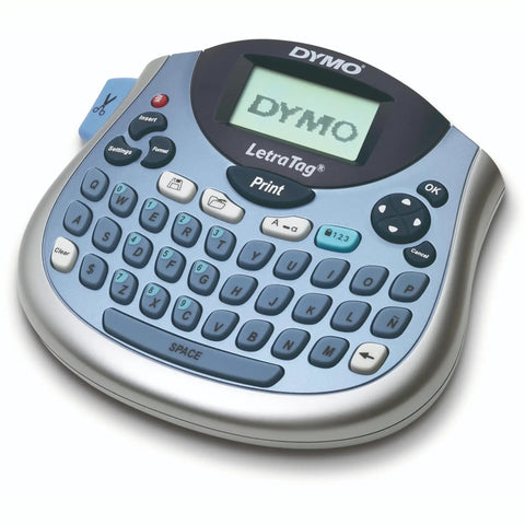 Portable Handheld Label Maker With QWERTY Keyboard And 2 Line Printing, 5 Font Sizes, 7 Print Styles, 8 Box Styles, Includes 13 Ft Black On White And Black On Clear Label Reels