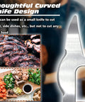 Meat Shredder Claws Set Of 2 With Stainless Steel Claws And Wooden Handle For Barbecue BBQ Shredding Pulled Pork Beef And Chicken Carving And Handling Like A Pro, curved stainless steel knife tip