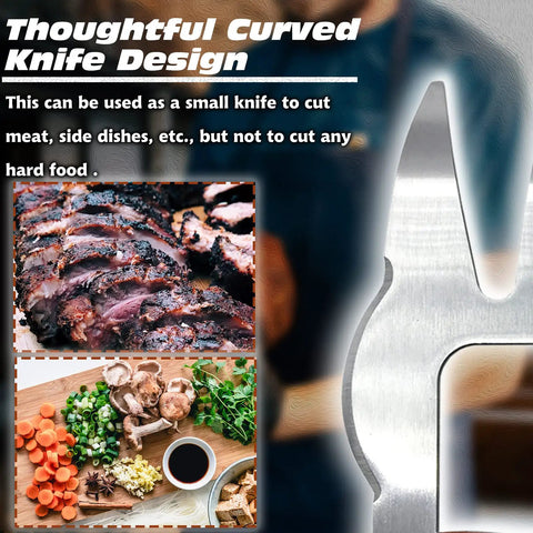 Meat Shredder Claws Set Of 2 With Stainless Steel Claws And Wooden Handle For Barbecue BBQ Shredding Pulled Pork Beef And Chicken Carving And Handling Like A Pro, curved stainless steel knife tip