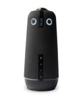 Boss Level 360 Degree 4K Smart Video Conference Camera With Crisp Surround Mic And Speaker Auto Focus Zoom Digital Noise Filtering, front view with control buttons.