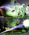 Rechargeable LED Flashlight 99,000 Lumens Ultra Bright Handheld Torch With 5 Modes, Waterproof, long beam and wide beam comparison