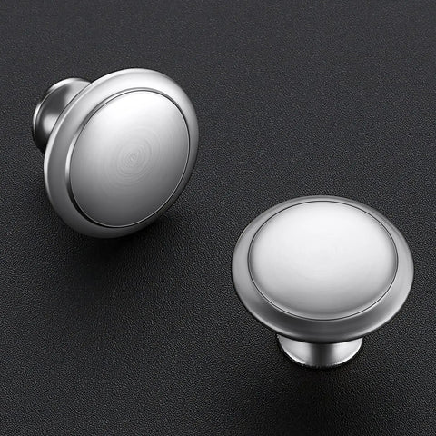 40 Pack Brushed Nickel Cabinet Knobs One And One Quarter Inch Round Drawer Pulls Satin Stainless Steel Drawer Handles