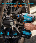 Half Inch Drive Deep Heavy Duty Impact Socket Set Pro Grade 22-Piece CR-MO Steel 6-Point Sockets For Impact Wrench SAE And Metric