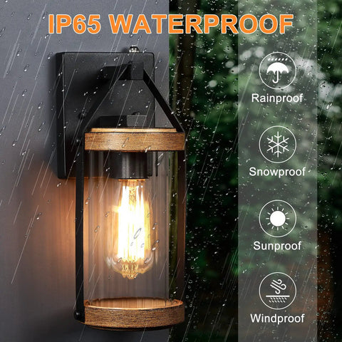 2 Pack Dusk To Dawn Outdoor Wall Light Fixtures With Photocell Sensor Hands Free Convenience Waterproof Exterior Lantern Sconces