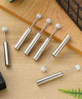 Soft Close Damper For Trash Can Lids, 6 Pack Hydraulic Lid Piston With Quiet Close Buffer, Replacement Lid Hinge shown on table