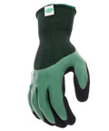 Double Dipped Latex Work Gloves With Water Resistance, Super Grip, Abrasion Resistant, Green And Black, Large Size
