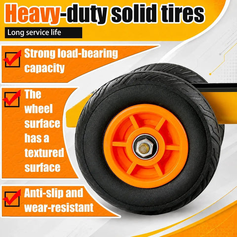 Pro Gear Heavy Duty Door Dolly And Panel Mover Built With Eight Inch Solid Wheels for smooth transport of drywall and heavy items.