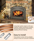 24-inch copper thermocouple kit with adapter fittings for gas furnaces, boilers, and water heaters