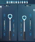 Dimensions of Premium Stainless Telescopic Golf Ball Retriever With Dual Rubber Head for easy ball pickup.