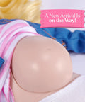 Kicksit Real With This Super Squishy Mom And Baby Surprise Playset Featuring A Drop Down Belly Reveal, close-up of soft belly.