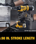 Dewalt 20V Max Xr Cordless Rivet Tool Dcf403B Bare Unit with brushless motor riveting aluminum with 0.98 inch stroke length.