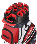 Fourteen Way Golf Cart Bag With T Lock Top And Full Length Dividers USA Flag Mens Premium Cart Golf Bag