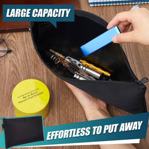 Interior view of tool bag from All-in-One MIG Welding Gun Maintenance Kit For MB15 And 15AK Torch with accessories inside