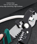 Heavy Duty 8 Inch Wire Stripper And Crimping Pliers For Electricians with high carbon steel blade cutting wire.