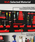 Must Have Pegboard Wall Organizer With 9 Bins 4 Hammer Racks 2 Wrench Racks 2 Seven Slot Screwdriver Holders