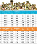 Rivet-nut assortment kit with 830 galvanized carbon steel flat-head threaded insert nuts, SAE/Metric (front view).