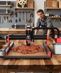 Pro Grade All Metal CNC Router With Huge 460x460mm Working Area, NEMA 57 Stepper in wood workshop.