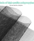 No Sweat DIY Trim To Fit Window Screen For Sliding Doors And Patios And Pet Proof Anti Mosquito Mesh That Keeps Nasty Bugs At Bay showing high-quality black polypropylene mesh.
