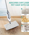 4 Pack Washable Steam Pocket Mop Pads For Shark S3500 Series cleaning dust, confetti, and pet hair on hardwood floor