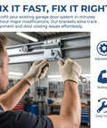 Person installing 2 Piece Adjustable Garage Door Top Bracket Kit Made Of Galvanized Steel With Anti Oxidation Finish