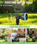 Extendable Watering Wand 37 To 55 Inch with 9 Pattern Heavy Duty Metal Nozzle Pivot Head and Thumb Flow Control in use
