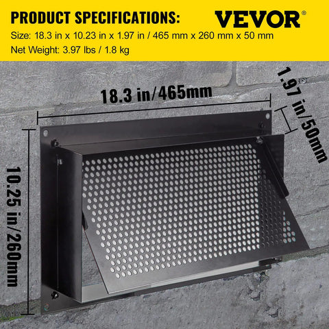 Crawl Space Flood Vent 8 By 16 By 2 Inches Wall Mounted Foundation Flood Vent No Brainer Built To Cut Flood Risk And Foundation Damage