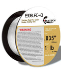 Stainless Steel Gasless Flux Cored Welding Wire E308LFC-O 0.035 Inch Diameter, 1 Pound Spool, No Shielding Gas Required, Silver Finish
