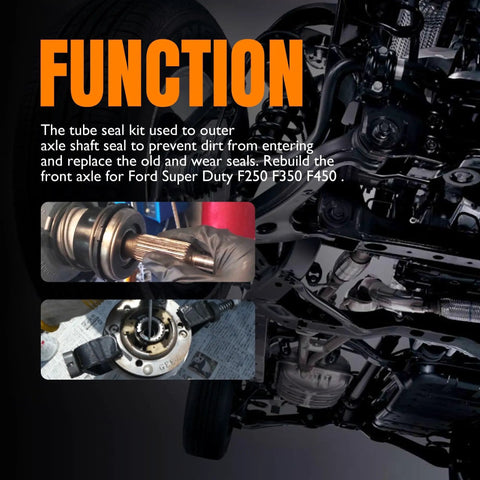 Beefed Up Outer Axle Knuckle Tube Seal Kit With Inner Seal Snap Ring Needle Bearing And Thrust Washer Function Diagram
