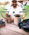 Tabletop Smokeless Fire Pit With Carry Bag For Outdoor Use Ideal For Camping Backyard Patio Garden Or Picnic Delivers Cozy Warmth
