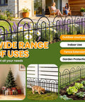 40 Ft No Dig Garden Fence Panels Pack Of 28 For Yard Animal Barrier Arch Decorative Fence With Stakes Dog Safe Outdoor Fence To Prevent Digging Large Coverage Garden Edging Border in outdoor and indoor settings