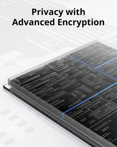 Close-up of circuit board demonstrating advanced encryption, part of Home Security Hub With 16TB Expandable Local Storage, Edge Security Center.