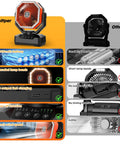 Comparison of 20,000mAh Camping Fan With 70-Hour Runtime featuring USB power bank, timer, and fast charging, shown with competitor models